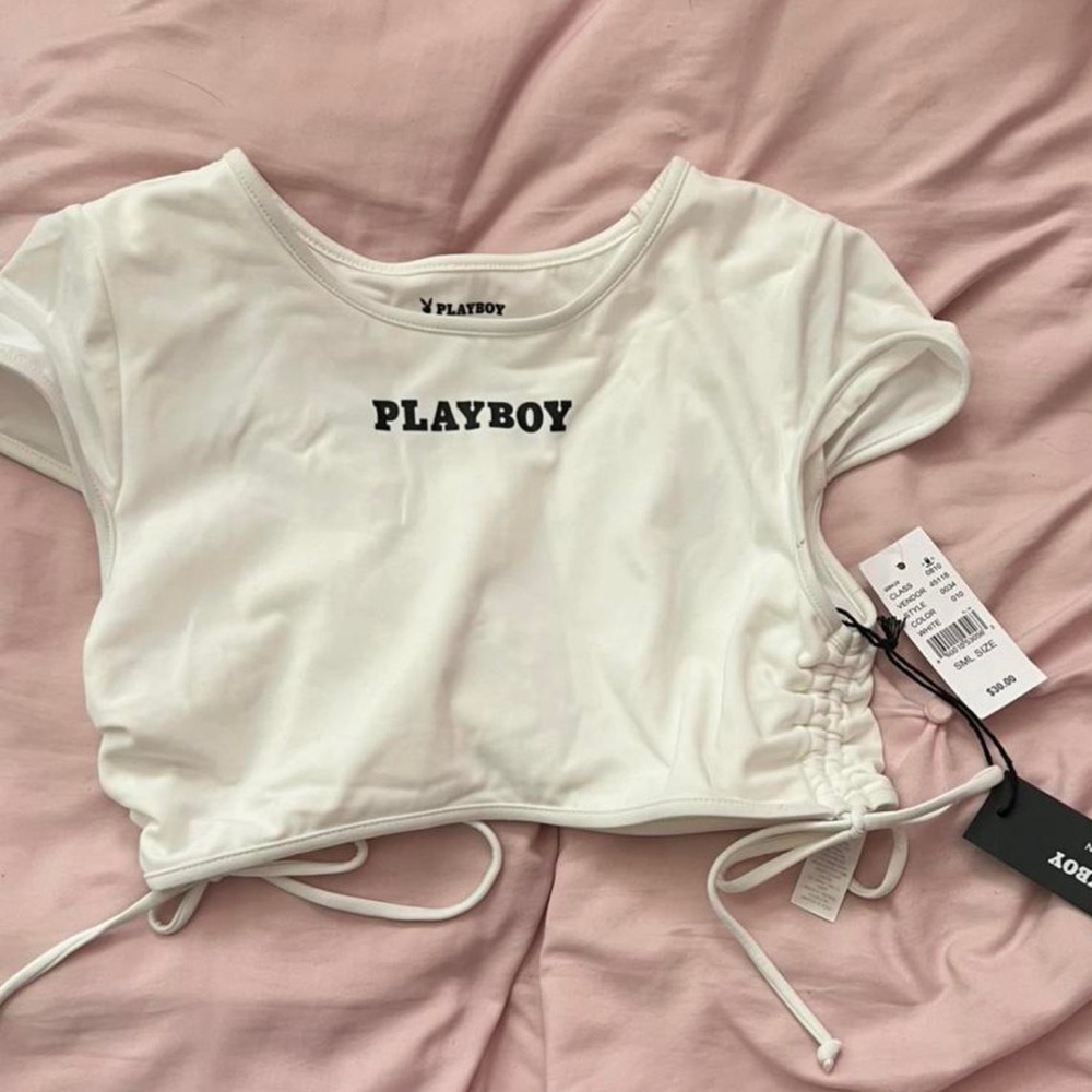 playboy swim crop top! new with tags